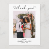 Weddenfoto Hartelijk dank je postkaart (Voorkant)