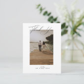 Weddenfoto Hartelijk dank je postkaart (Staand voorkant)