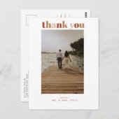Weddenfoto Hartelijk dank je postkaart (Voorkant / Achterkant)