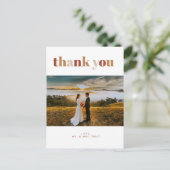 Weddenfoto Hartelijk dank je postkaart (Staand voorkant)