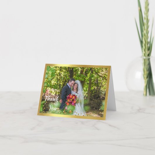 Weddenfoto Hartelijk dank Kaart (Voorkant)