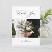 Weddenfoto Hartelijk dank Kaart (Staand voorkant)