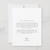 Weddenfoto Hartelijk dank Kaart (Achterkant)