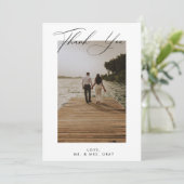 Weddenfoto Hartelijk dank Kaart (Staand voorkant)