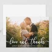 Weddenfoto Hartelijk dank | Liefde en Bedankt (Voorkant / Achterkant)