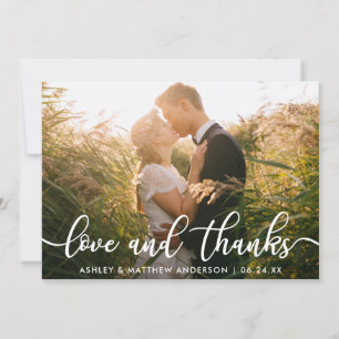 Weddenfoto Hartelijk dank   Liefde en Bedankt