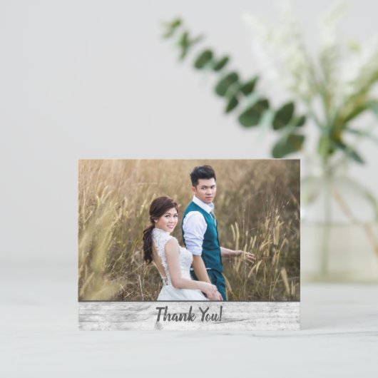 Weddenfoto Hartelijk dank voor de dubbelzijdige Ru (Staand voorkant)