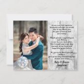 Weddenfoto Hartelijk dank voor de dubbelzijdige Ru (Achterkant)