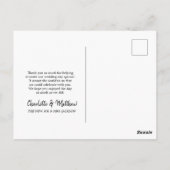 Weddenfoto Hartelijk dank voor het bloemen Briefkaart (Achterkant)