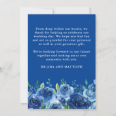 Weddenfoto Hartelijk dank voor uw kaart Navy Blue  (Achterkant)