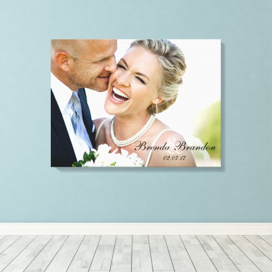 Weddenfoto Keepascanvas Canvas Afdruk (Insitu (Houten vloer))