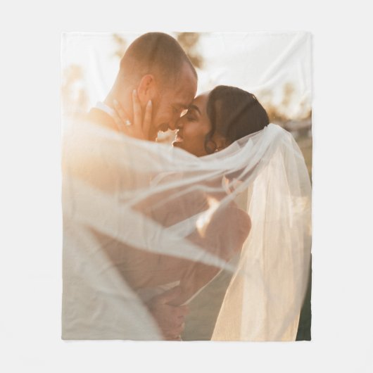 Weddenfoto Memory Newly Weds Keepomwille Fleece Deken (Voorkant)