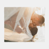 Weddenfoto Memory Newly Weds Keepomwille Fleece Deken (Voorkant (Horizontaal))