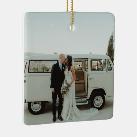 Weddenfoto Memory Newly Weds Keepomwille Keramisch Ornament (Rechts)