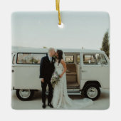 Weddenfoto Memory Newly Weds Keepomwille Keramisch Ornament (Voorkant)