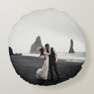 Weddenfoto Memory Newly Weds Keepomwille Rond Kussen