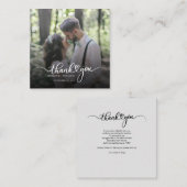Weddenfoto met handschrift Hartelijk dank Notitiekaartje (Voorkant / Achterkant)