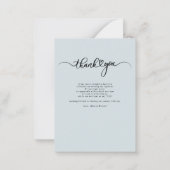 Weddenfoto met handschrift - Hartelijk dank Notitiekaartje (Achterkant)