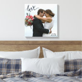 Weddenfoto - Namen - Canvas Afdruk (Insitu (Slaapkamer))
