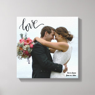 Weddenfoto - Namen - Canvas Afdruk