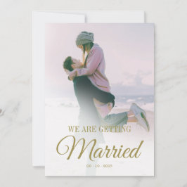 Weddenfoto Overlay Modern Elegant Simple Kaart