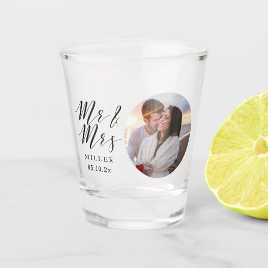 Weddenfoto Persoonlijk Shot Glass Favor Shot Glas (Voorkant)