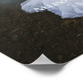 Weddenfoto Persoonlijke namen en datum Poster (Hoek)