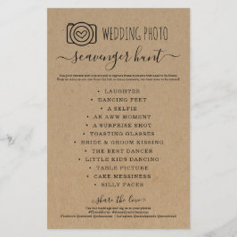 Weddenfoto Scavenger Hunt I Spy Game Kraft Flyer
