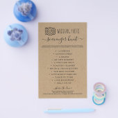 Weddenfoto Scavenger Hunt I Spy Game Kraft Flyer (Enkel)