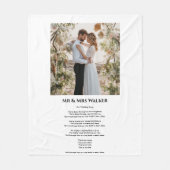 Weddenfoto Song lyrics Fleece Blanket Deken (Voorkant)