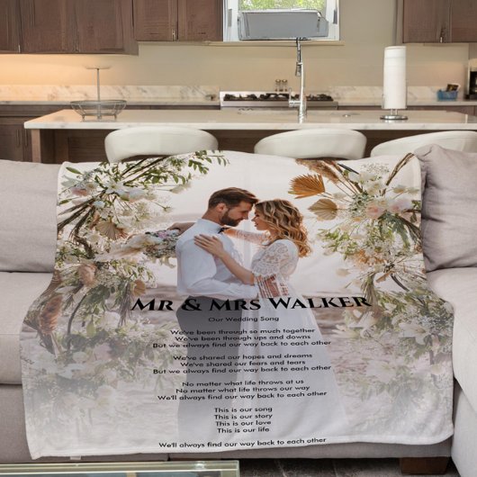 Weddenfoto Song lyrics Fleece Blanket Deken
