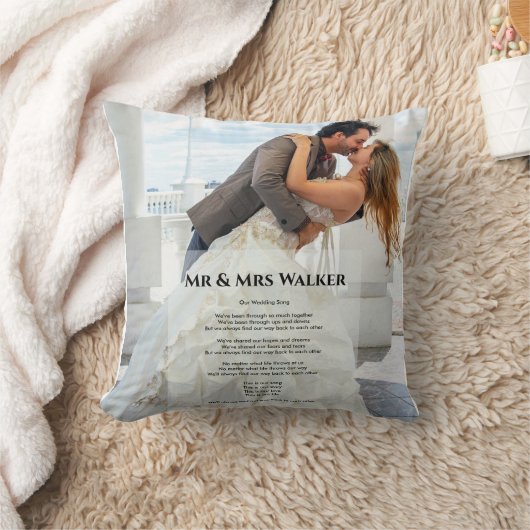 Weddenfoto Song-Sierkussen Kussen (Deken)