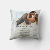 Weddenfoto Song-Sierkussen Kussen (Achterkant)