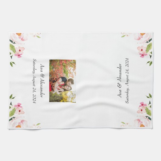 Weddenfoto Theedoek (Horizontaal)