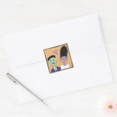 Weddenfoto  vierkante sticker (Envelop)