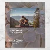 Weddenfoto Wijn Etiket (Enkel label)