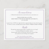 Weddengegevens / Info-kaart | Nadine (Lavender) Informatiekaartje (Achterkant)