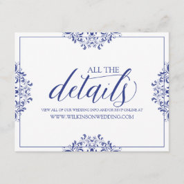 Weddengegevens / Info-kaart | Nadine (Royal Blue) Informatiekaartje