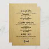 Weddengegevens Kaart  uitnodiging (Voorkant / Achterkant)