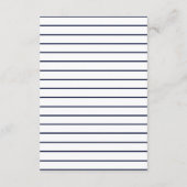 Weddengegevens | Nautical Flowers and Stripes Informatiekaartje (Achterkant)