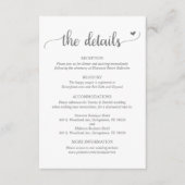 Weddengegevens, Rustic Script Enclosure Card Informatiekaartje (Voorkant)