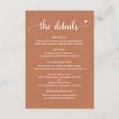 Weddengegevens, Rustic Script Enclosure Card Informatiekaartje (Voorkant)