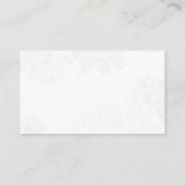 Weddeninformatie-behuizing (w/White Floral) Informatiekaartje (Achterkant)