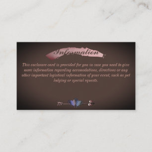 Weddeninformatie Chocolate Sangria Informatiekaartje