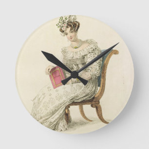 Weddenjassen, mode bord van Ackermann's Repo Ronde Klok