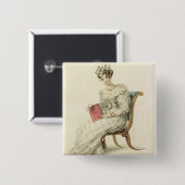 Weddenjassen, mode bord van Ackermann's Repo Vierkante Button 5,1 Cm (Voorkant /achterkant)