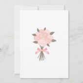 Weddenjassen, rozen, roze polka-stippen kaart (Achterkant)