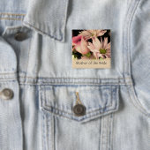 Weddenknop voor moeder van de bride vierkante button 5,1 cm (In situ)