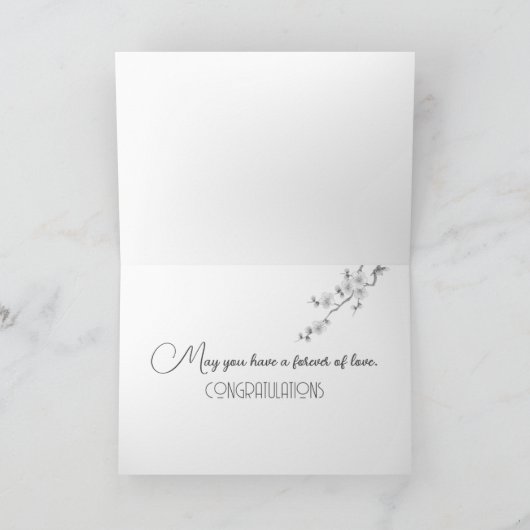 Weddenlieftekst op zwart kaart (Binnen)