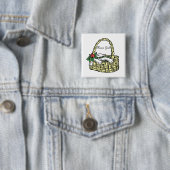 Weddenmandje Bloemenmeisje Pin Button Badge Gift (In situ)